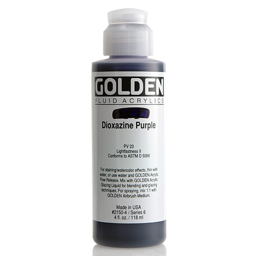 Golden, Fluid Acrylic, Paint, 4oz, Dioxazine Purple